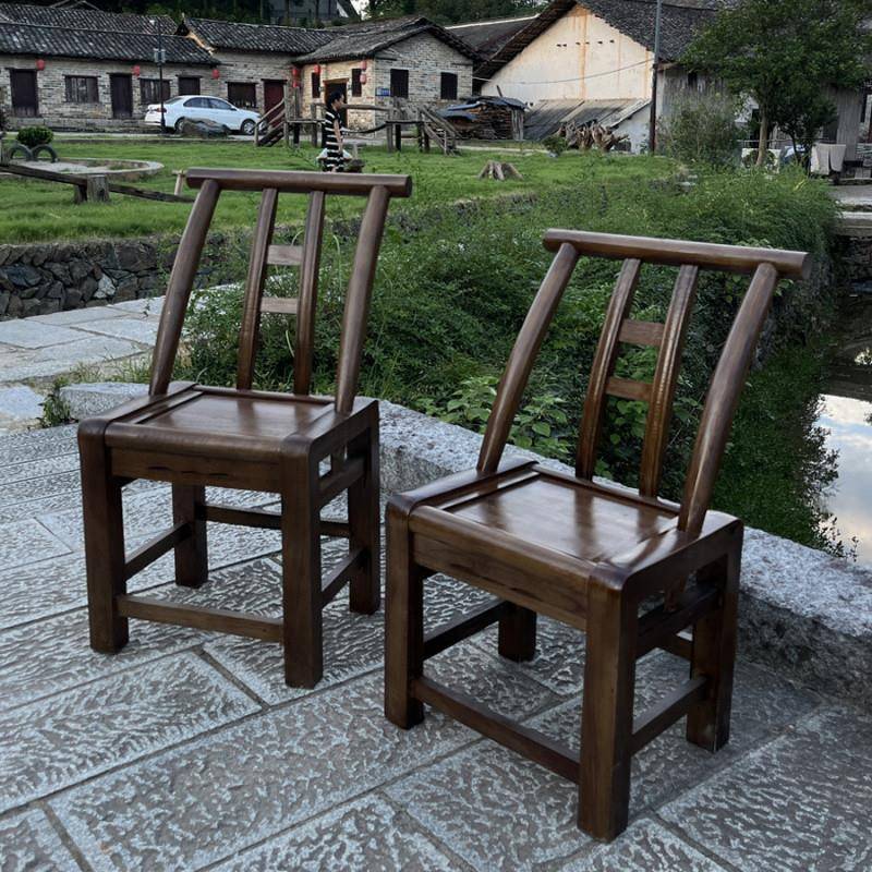 e围be椅清仿古靠背椅实木手工明餐椅榉木柏木家用炉烧烤S2Tc46iN