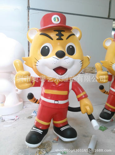 玻璃钢雕塑公仔落地美陈摆件景观园林大型树脂动物大型厂家出售