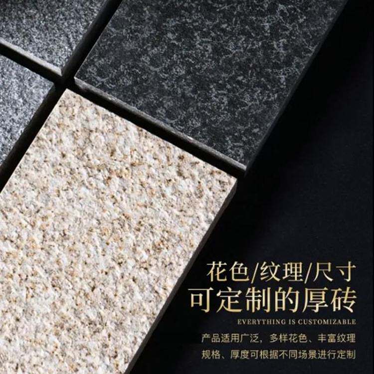 山东市政园林300x600x18mm土黄色地铺石园林广场砖 生态仿石PC砖