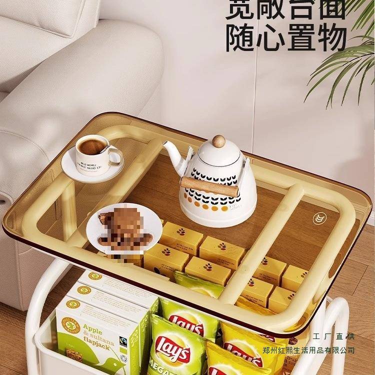 床头小车茶可移沙发边几夹缝动柜客厅新款推几床边桌子轻985奢置