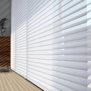 香格里拉窗帘孔全遮光百风叶拉式卷轻奢免打969孔亚麻遮阳半遮光