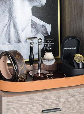 样男士衣间饰品陈列托盘帽组合样板间衣柜房tb-63057衣服摆件搭板