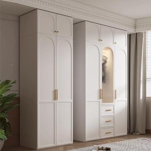 法式 J木颗粒板挂衣区多书桌一体组合带收 柜卧家室用物实衣WY829