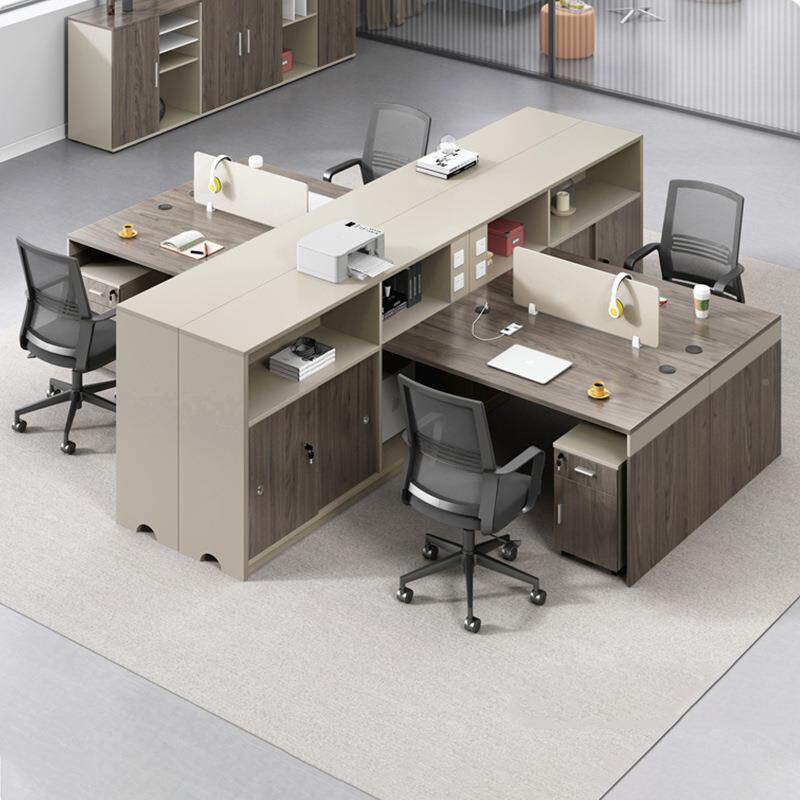 职员办公桌椅组合GW-003人四人位员工办公室简约现桌代6卡位4财务