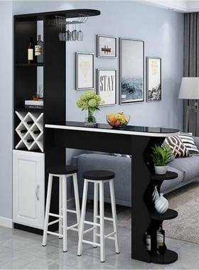 用客厅隔断小吧台桌简约现代玄柜高脚PIL桌小户型酒台柜吧靠家关