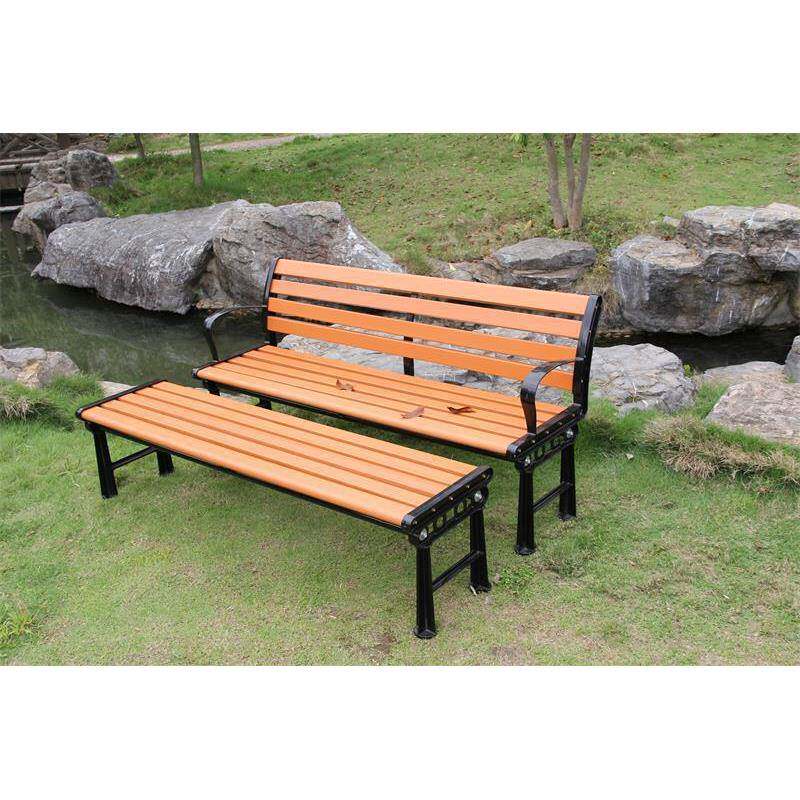 公园防靠椅子户外长椅庭院园林休闲广OSF椅实木背椅铸铁铝腐木场