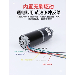 直流无刷减速电机42-4260大扭力可调低慢速12伏24v微型电动小马达