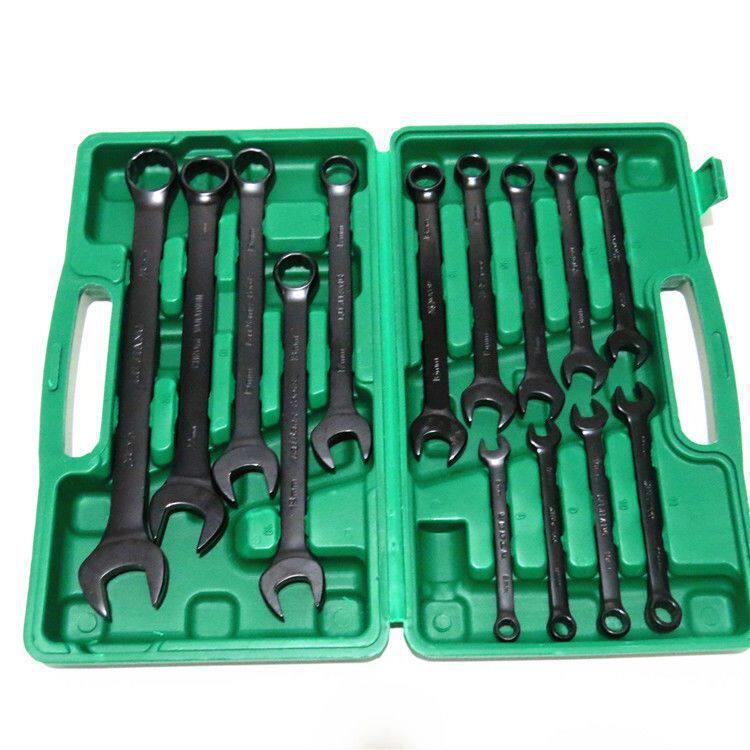 4件套开口泳梅花两用扳10126013手五金电汽1机修家用工具黑色呆口