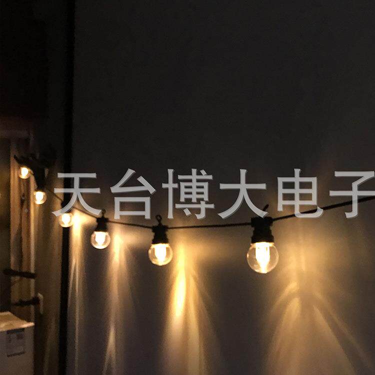 带导光板G串50球泡灯URK外5米10头户L防水ED灯串圣诞节日装饰灯