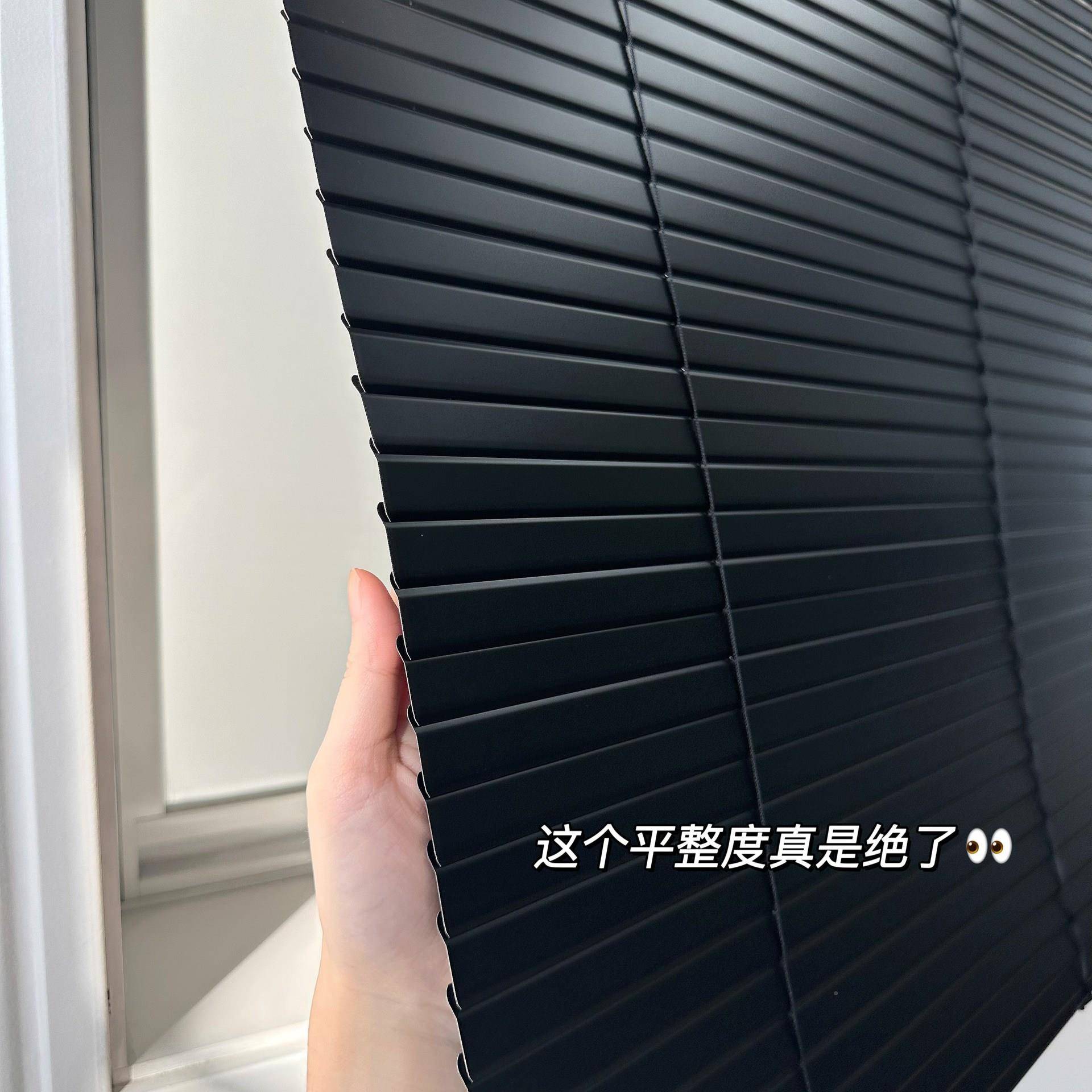 德国色免孔百F959T88M叶帘卫生间窗厨房浴室办公室遮打光黑遮阳定