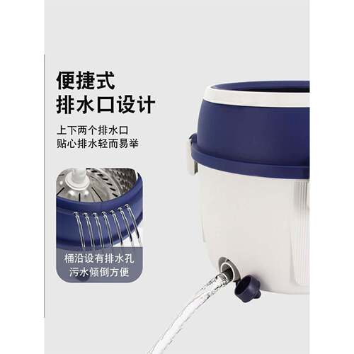 妙佳桶旋拖把2转桶025单新款家用拖布墩布地拖钢甩干608一拖净单