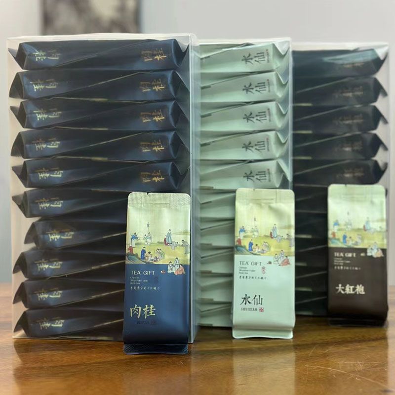 武夷岩茶浓香型正宗大红袍茶叶组合小泡袋散装水仙肉桂茶肉桂水仙