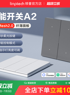 linptech领普A2智能开关Mesh2.0语音控制面板双三开已接入米家APP