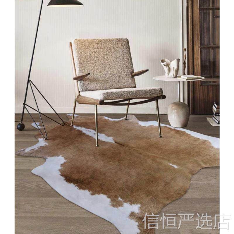 新款直销仿动物皮地毯仿真老虎皮牛皮奶牛斑马皮地毯整张豹纹地垫