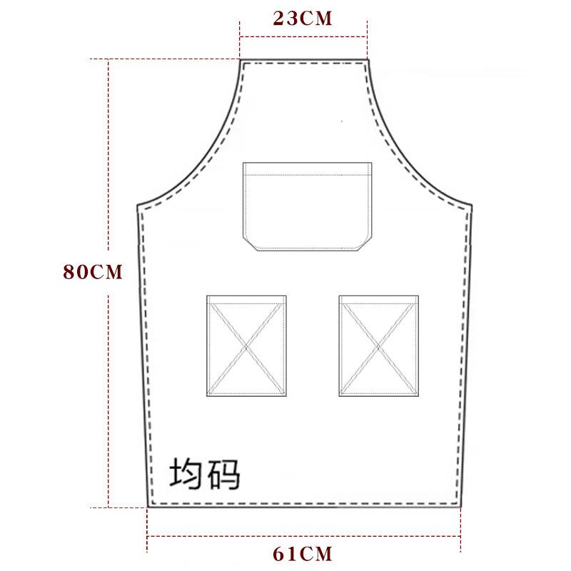 直销新款背带式牛仔围裙奶茶店咖啡师美容美甲理发师工作服花艺定