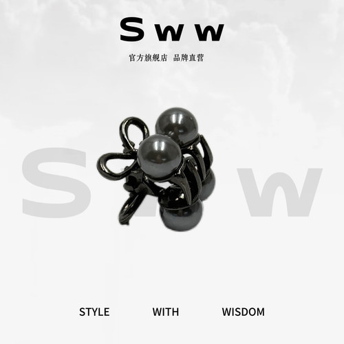 SWW/韩系小樱桃精致蝴蝶结抓夹小号鲨鱼夹刘海夹子顶夹半夹头饰