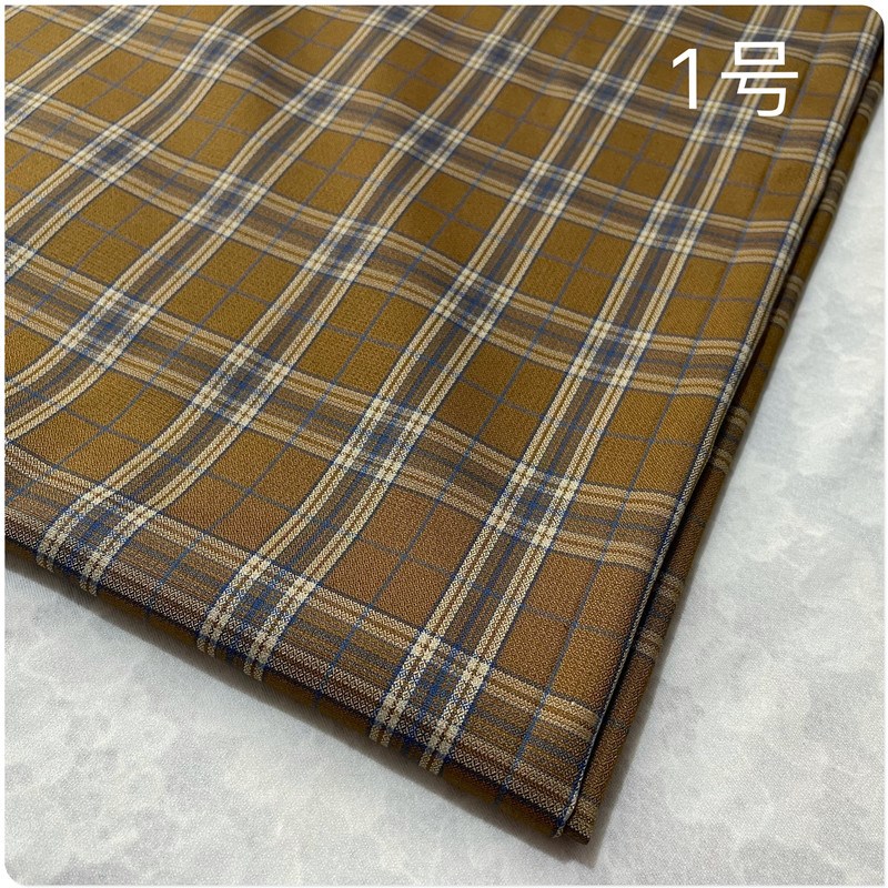 秋季款弹力梭织微光泽格子套装布衣服半身裙裤子西服装面料