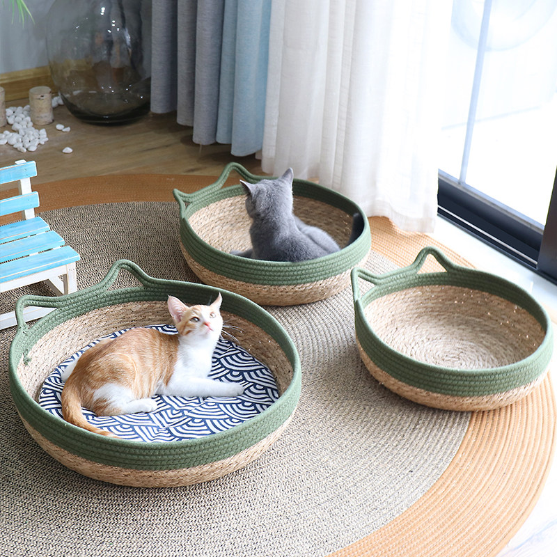 冬季编织猫窝网红宠物窝四季通用狗窝草编棉绳混搭舒适猫抓板耐磨,宠物/宠物食品及用品,猫窝/屋/帐篷/沙发,淘宝优惠券,粉丝福利购,淘宝优惠卷