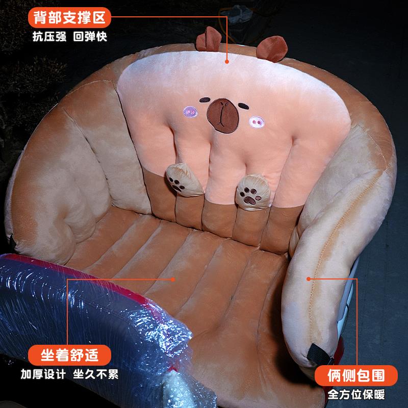 电动三轮车后排围挡坐垫靠背一体加厚屁股垫子保暖毛绒椅子垫冬季