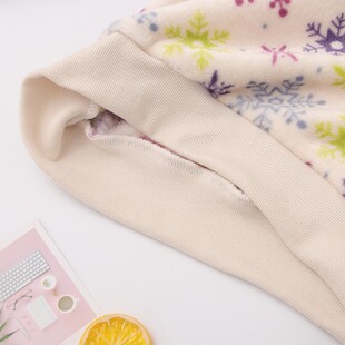 冬季 法兰绒睡衣上衣单件珊瑚绒加厚加绒套头圆领保暖家居卫衣