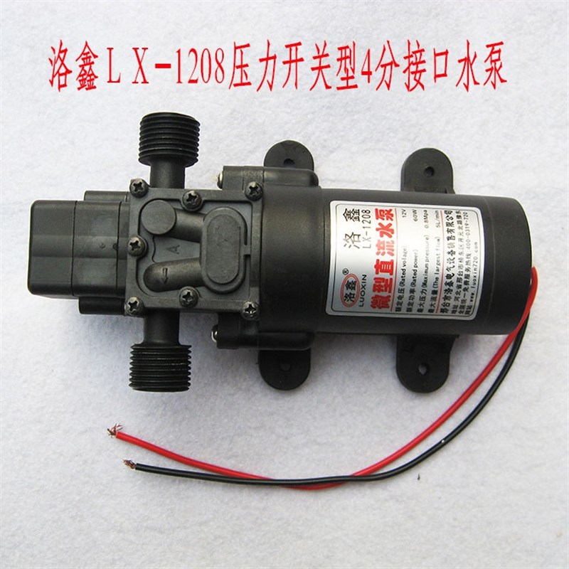洛鑫微型直流泵4分口小水泵净水器自吸增压泵电动抽水小型隔膜泵