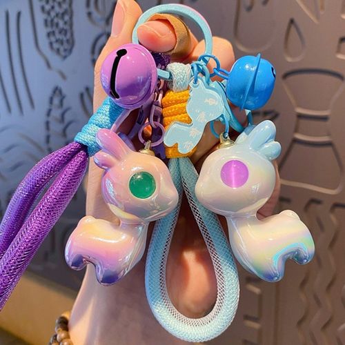 2024年新款炫彩一鹿有你汽车钥匙扣男书包挂件一路平安钥匙链女款