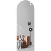 轻奢全身镜子自粘贴墙家用穿衣镜拱形试衣镜无框壁挂防爆玄关镜子