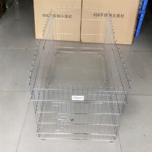 狗围栏不锈钢宠物栅栏护栏跑笼贵宾比熊中小型犬不生锈可折叠围栏
