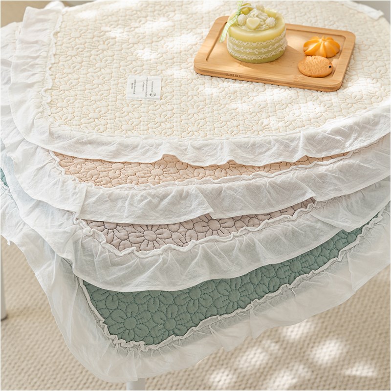 纯棉坐垫办公室久坐透气餐桌全棉椅子垫薄款凳子屁股垫子四季通用