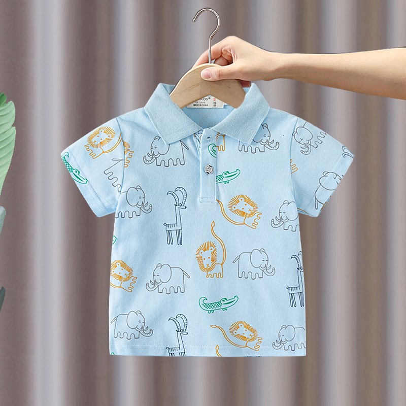 男童短袖POLO衫2025夏季夏装儿童宝宝童装休闲翻领纯棉T恤上衣潮