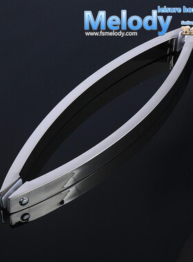 Me-H010淋浴房玻璃门不锈钢大把手 方管弧形月亮弯对拉手 304镜光