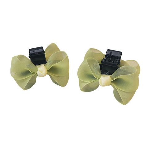 儿童抓夹女仙美双面蝴蝶结发夹可爱公主小号对夹果冻纱碎发侧边夹