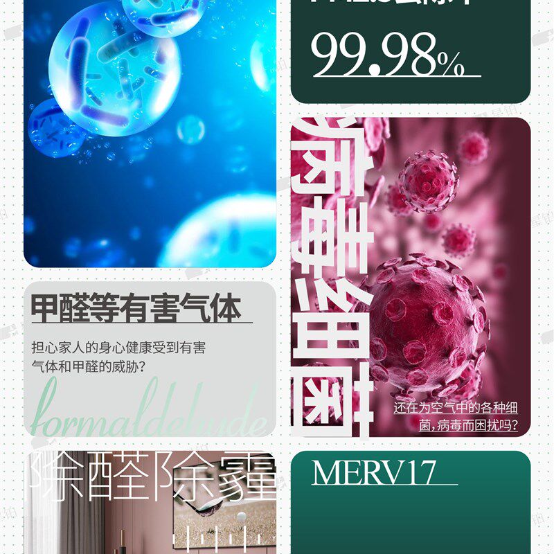 适配歆净加湿型空气净化器过滤网KJ450F-C100 除甲醛雾霾复合滤芯