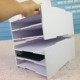 a3图纸文件架办公桌面收纳盒多层工程商务资料架整理柜置物柜收纳
