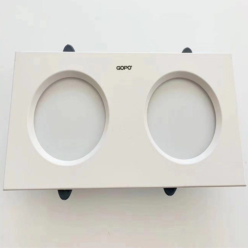 进势照明GOPO方形筒灯嵌入式led天花灯10x10网格吊顶格栅灯15x15