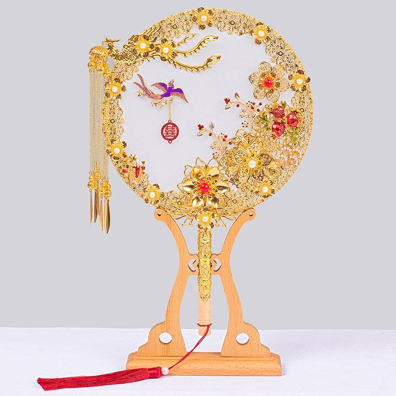 双面成品团扇结婚新娘出嫁礼物秀禾喜扇古风扇子手工中式手捧花,鲜花速递/花卉仿真/绿植园艺,新娘手捧花,淘宝优惠券,粉丝福利购,淘宝优惠卷