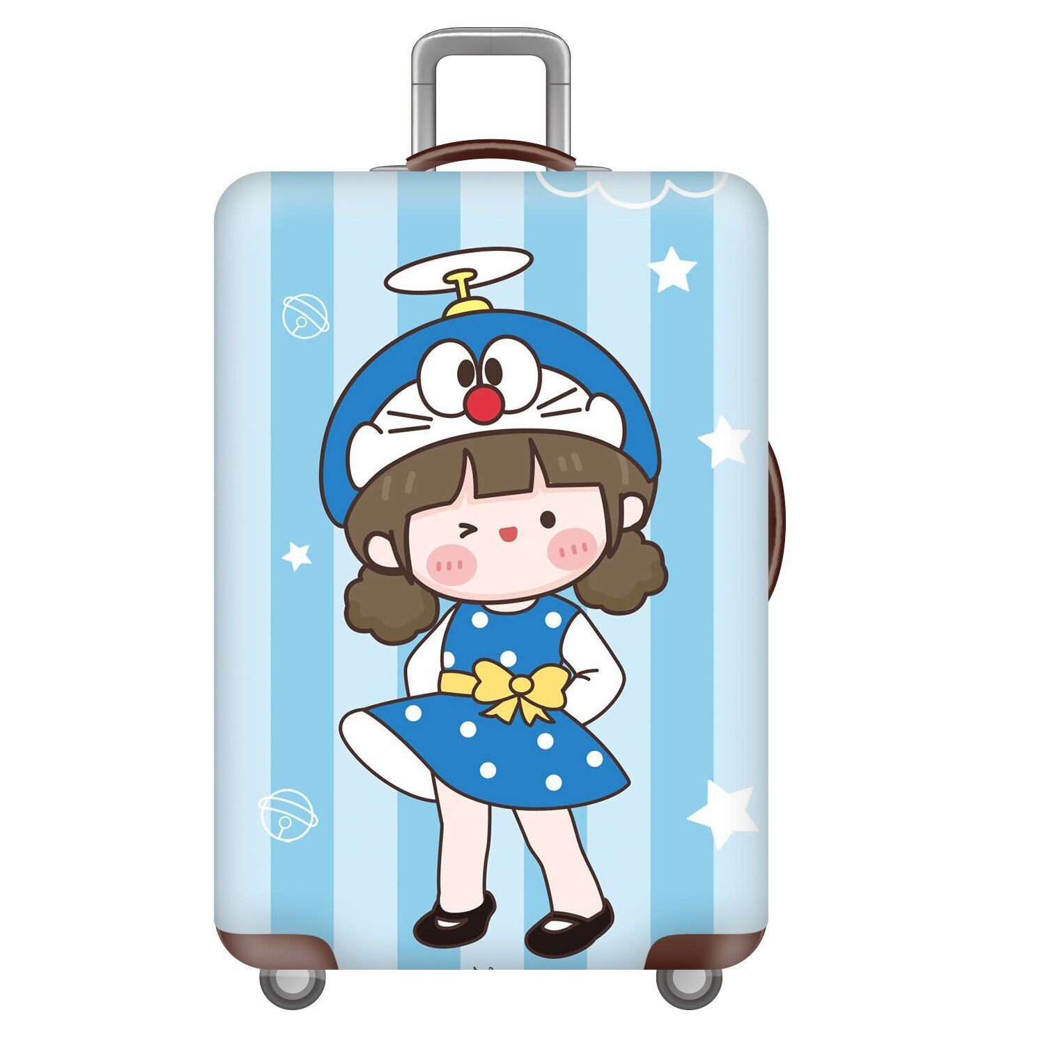 叮当猫89弹力箱套拉杆箱旅行旅游登机行李皮箱保护罩防尘袋子耐磨
