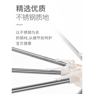 新款 直销奥群家居婴儿宝宝儿童晾衣架折叠落地不锈钢阳台翼型多层