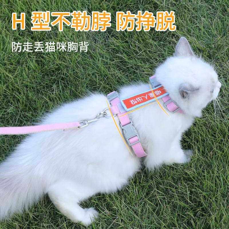 直销新款透气猫咪工字型胸背带防挣脱可调节四季遛猫牵引绳猫绳链,宠物/宠物食品及用品,猫牵引绳,淘宝优惠券,粉丝福利购,淘宝优惠卷