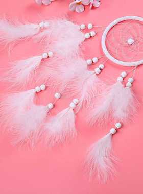 新款直销热销白色捕梦网 羽毛饰品挂件 时尚家居装饰dream catche