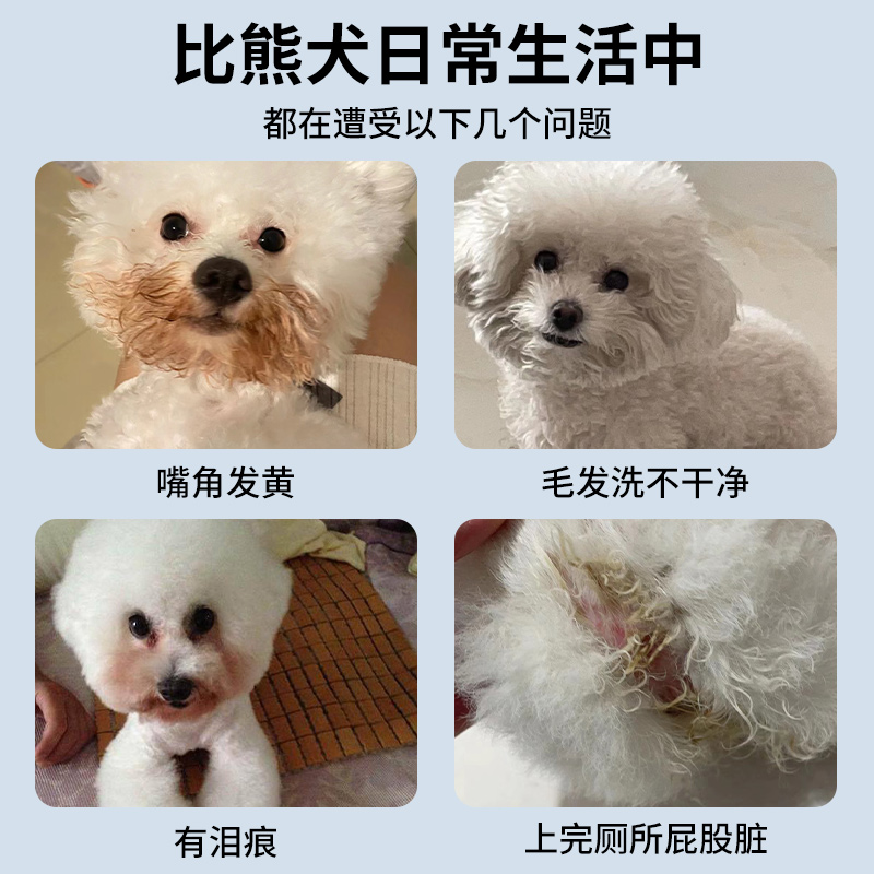 比熊嘴巴去黄专用去泪痕去红胡子神器狗狗嘴毛清洁免水洗宠物用品
