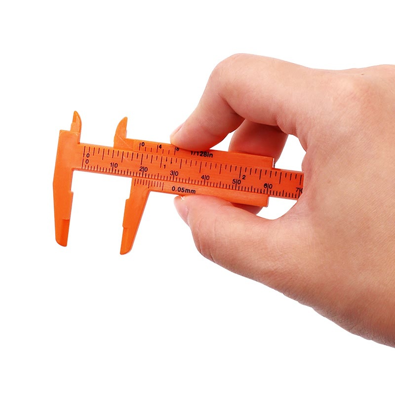 High quality 1pcs 0-80mm double rule scale plastic Vernier c