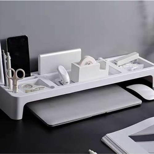 Plastic Desk Organizer Table Stationery Holder Keyboard Rack