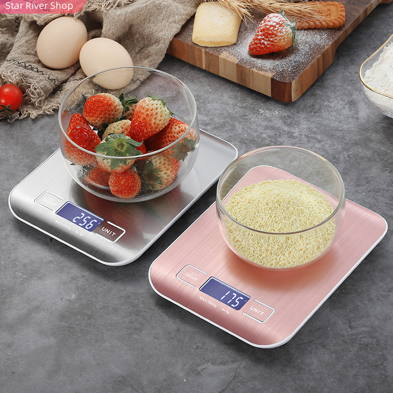 Digital kitchen Scales 5kg 10kg/1g Stainless Steel LCD Elect