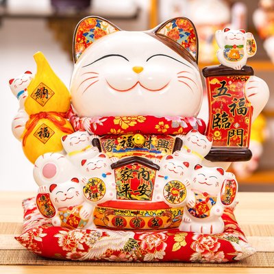大号招财猫摇手摆件开业礼物生意兴隆可存可取摇手招财猫存钱罐
