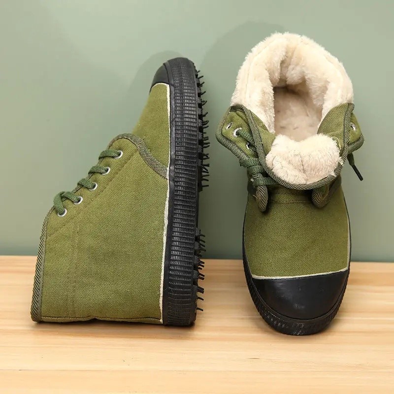 解放鞋棉鞋加绒加厚大钉底棉鞋劳