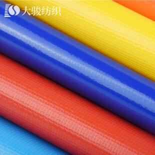 新款直销现货PVC夹网防水防雨耐撕扯面料帐篷货场盖布广告布防潮