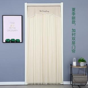 家用双层纱短帘半截隔断帘防蚊门蚊帐卧室防偷窥魔术贴门 直销新款