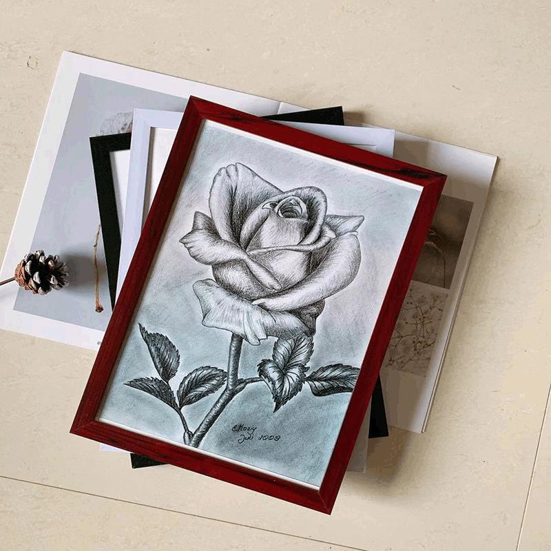 直销新款创意塑料摆台7寸8寸10寸20寸16寸A a4相框4开8K装裱美术