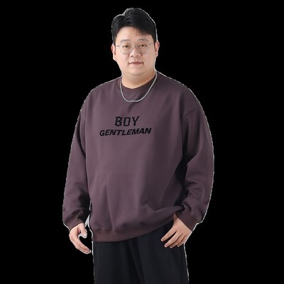 大码男士卫衣男秋冬款2024新款男装胖子加肥加大男款加绒加厚上衣